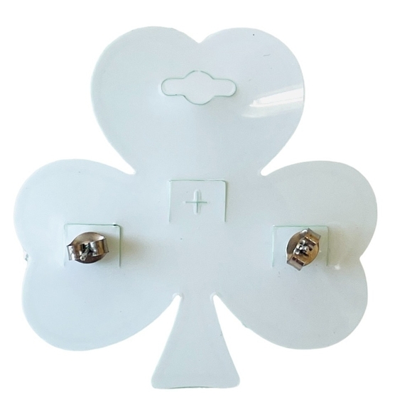 St Patrick's Day Earrings, Shamrock Earrings - Picture 2 of 2